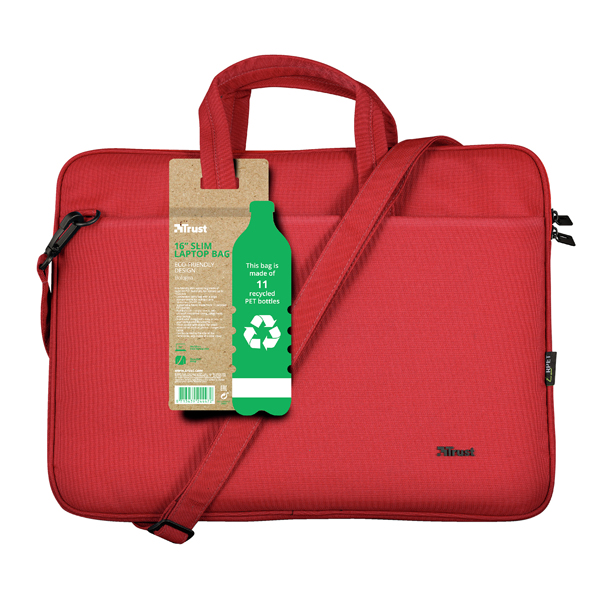 Borsa per notebook - Bologna - ecocompatibile - da 16 - rosso - Trust