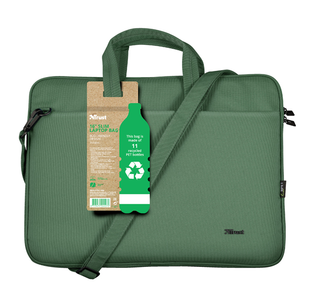 Borsa per notebook - Bologna - ecocompatibile - da 16 - verde salvia - Trust